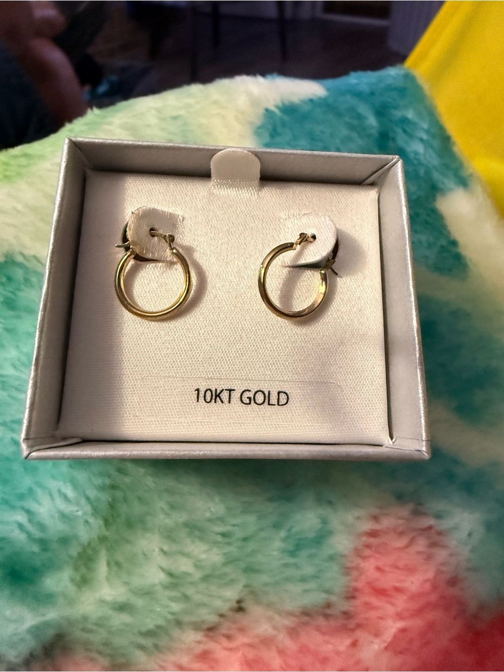 belk 10KT Gold Small Hoop Earrings - Shiny Yellow Gold